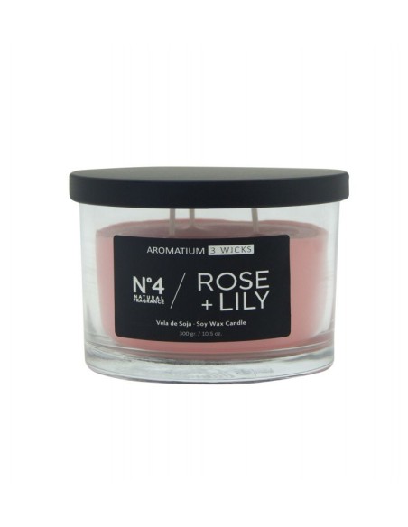 VELA 3 MECHAS 300 G. ROSE LILY AROMATIUM