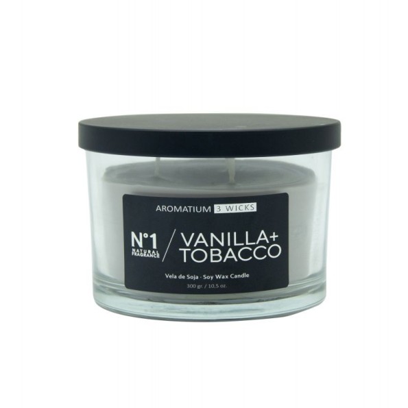 VELA 3 MECHAS 300 G. VAINILLA TOBACCO AROMATIUM