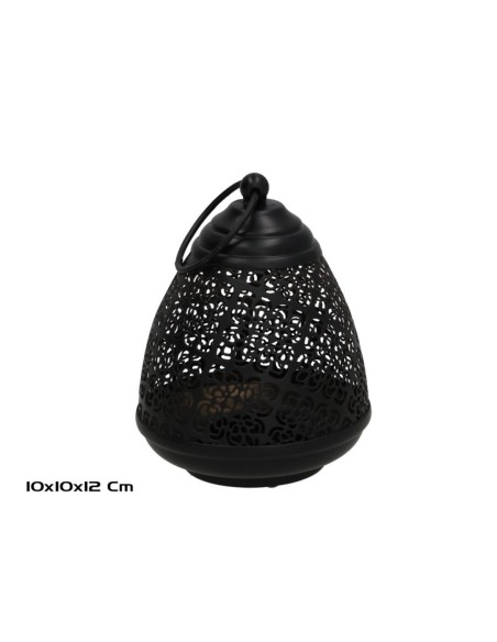 FAROL TANGER 10X10X12CM NEGRO ORO