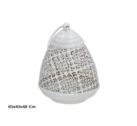 FAROL TANGER 10X10X12CM BLANCO ORO
