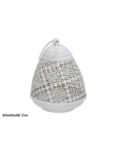 FAROL TANGER 10X10X12CM BLANCO ORO