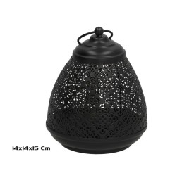 FAROL RABAT 14X14X15CM NEGRO ORO