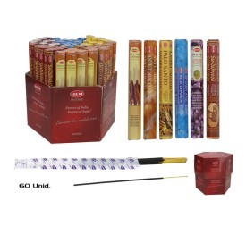 INCIENSO HEX. PDQ-60PCS  6 SURT. 23CM