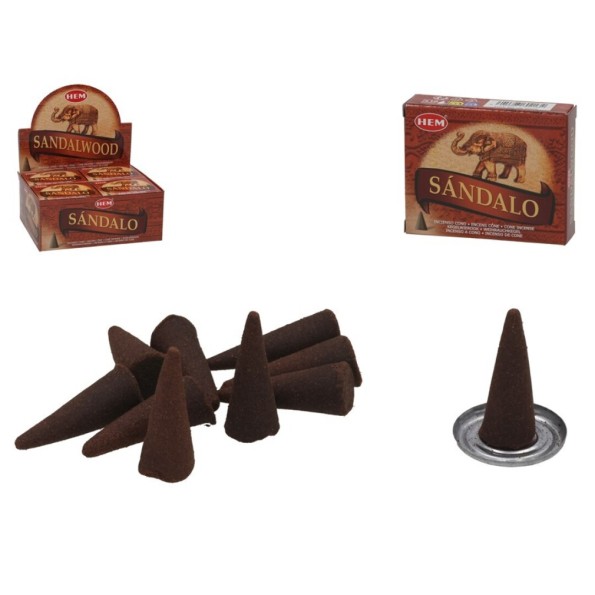 INCIENSO 10 CONOS SANDALWOOD 3,48CM