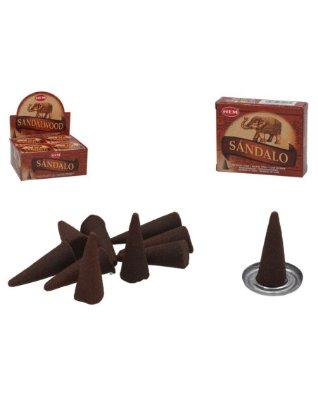 INCIENSO 10 CONOS SANDALWOOD 3,48CM