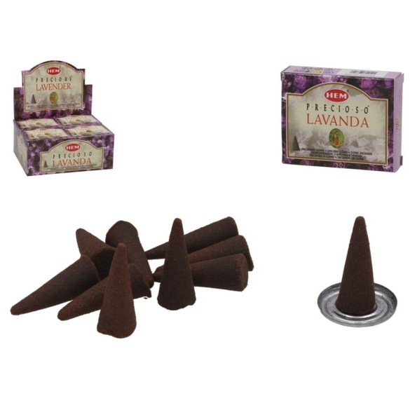 INCIENSO 10 CONOS LAVANDA 3,48CM