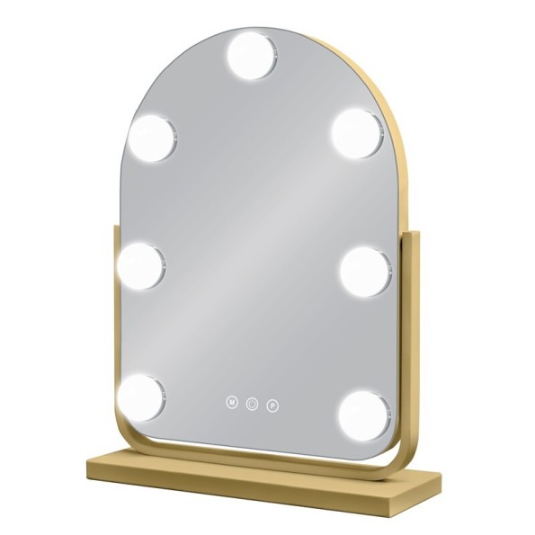 ESPEJO HOLLYWOOD LINDA DORADO 25x30 cm