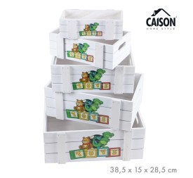 SET 5 CAJAS MADERA DINO TOYS