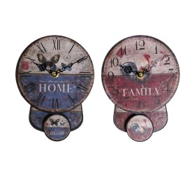 RELOJ PARED MDF HIERRO 14X5X19 PENDULO 2 SURT.