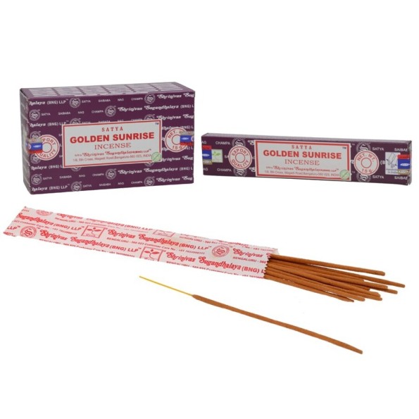 INCIENSO SATYA GOLDEN SUNRISE 15 G.