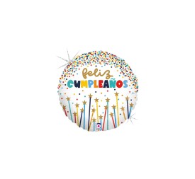 GLOBO VELA ESTRELLA FELIZ CUMPLEAÑOS