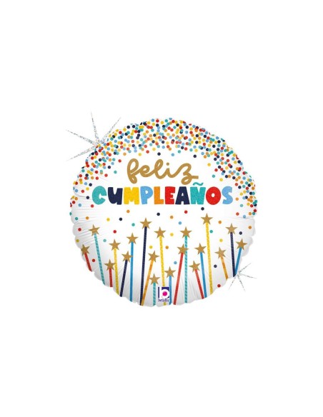 GLOBO VELA ESTRELLA FELIZ CUMPLEAÑOS
