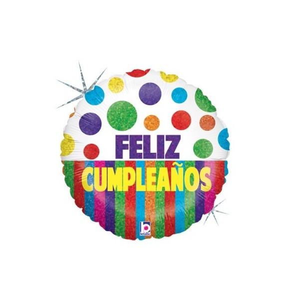 GLOBO HOLOGRAFICO FELIZ CUMPLEAÑOS