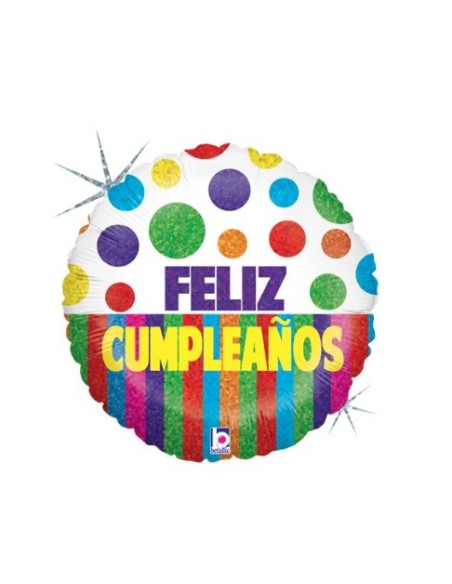 GLOBO HOLOGRAFICO FELIZ CUMPLEAÑOS