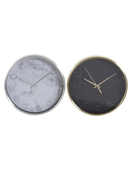 RELOJ PARED ALUMINIO CRISTAL 25X4X25 2 SURT.