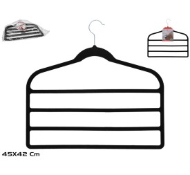 PERCHA FLOCADA PANTALON NEGRA 45X42CM