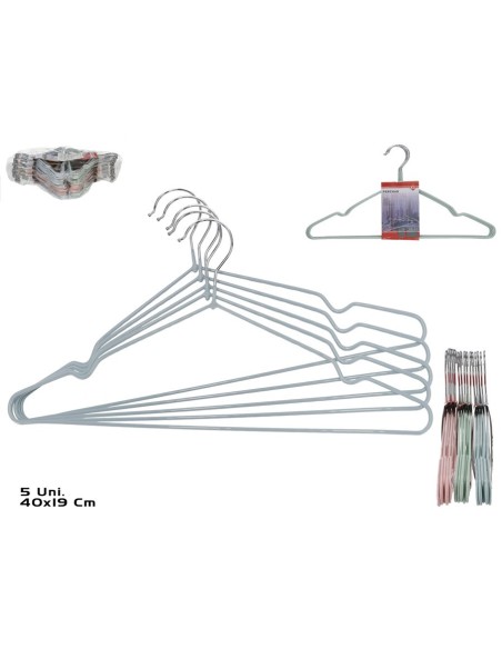 PERCHA METAL X5 3 SURT. 40X19CM