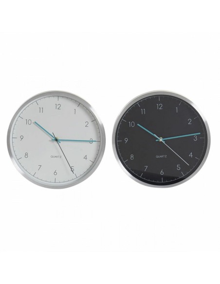 RELOJ PARED ALUMINIO CRISTAL 30X4,3X30 2 SURT.