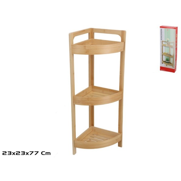 RINCONERA C/3 ESTANTES BAMBU 23X77CM