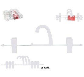 PERCHA CON PINZAS FALDA / PANTALON X3 34X13X3,5CM