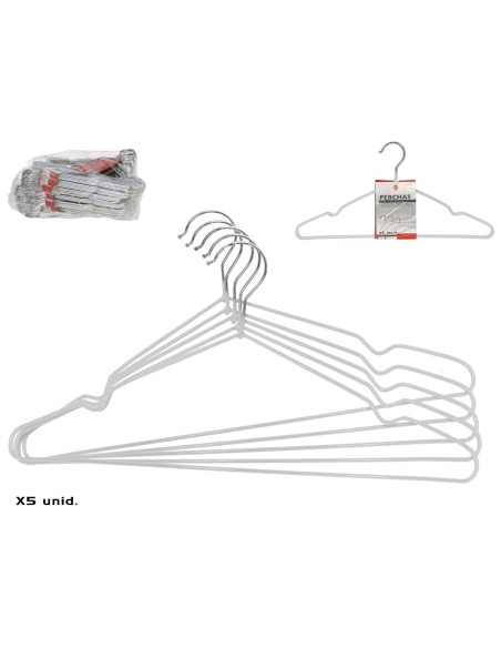 PERCHA METAL X5  BLANCA 40X19CM