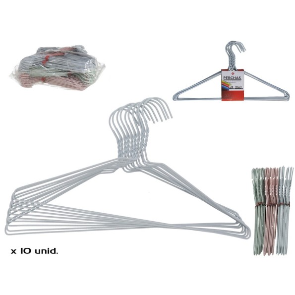 PERCHA METAL X10  3 SURT.  40X21CM