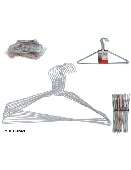 PERCHA METAL X10  3 SURT.  40X21CM