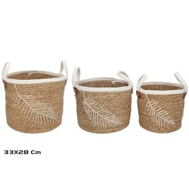 SET 3 CESTAS C/ASAS BALY 33X28CM
