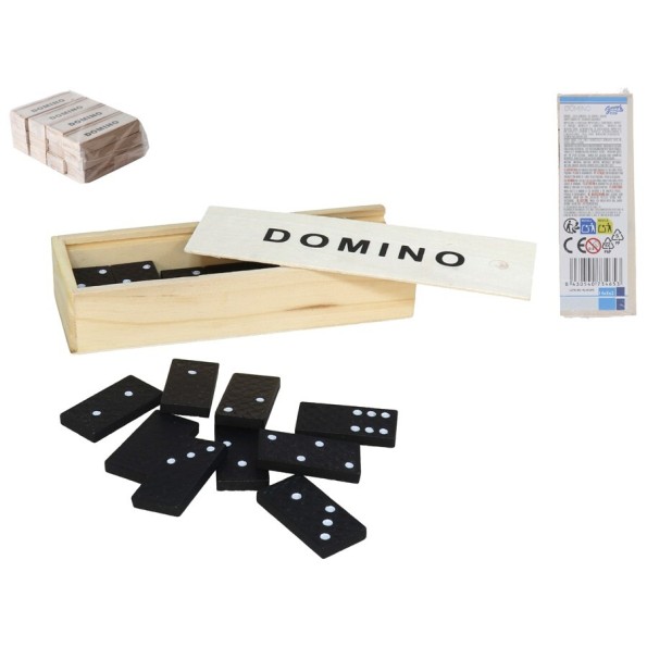 JUEGO DOMINO NEGRO 14.5X5X2.7CM