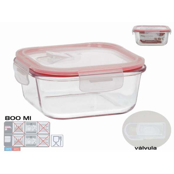 FIAMBRERA TOKIO VALVULA 800ML CUADRADA