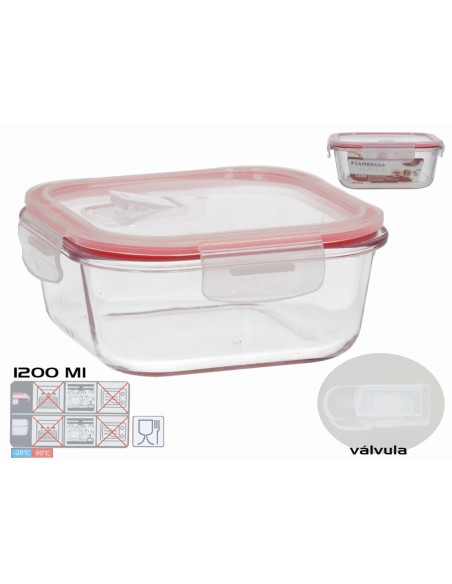 FIAMBRERA TOKIO VALVULA 1200ML CUADRADA