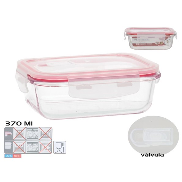 FIAMBRERA TOKIO VALVULA 370ML RECTANGULAR