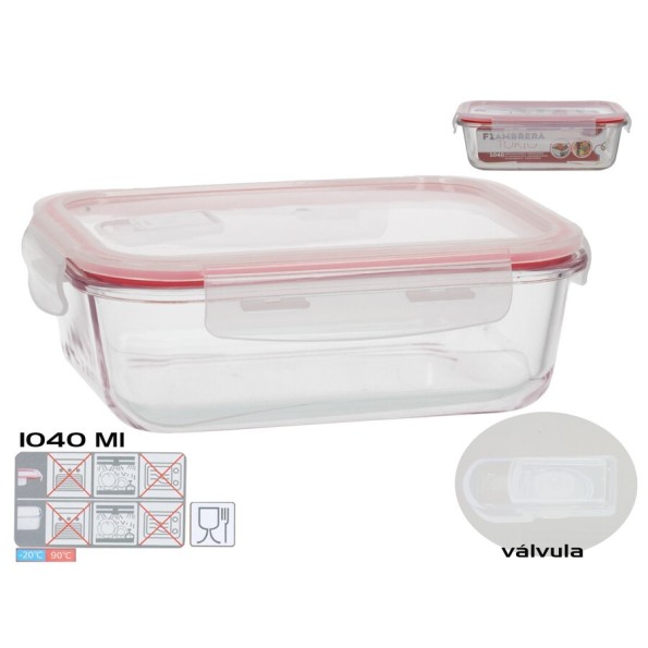 FIAMBRERA TOKIO VALVULA 1040ML RECTANGULAR