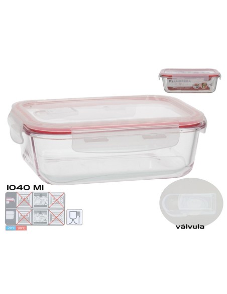 FIAMBRERA TOKIO VALVULA 1040ML RECTANGULAR