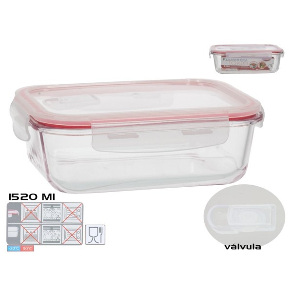 FIAMBRERA TOKIO VALVULA 1520ML RECTANGULAR