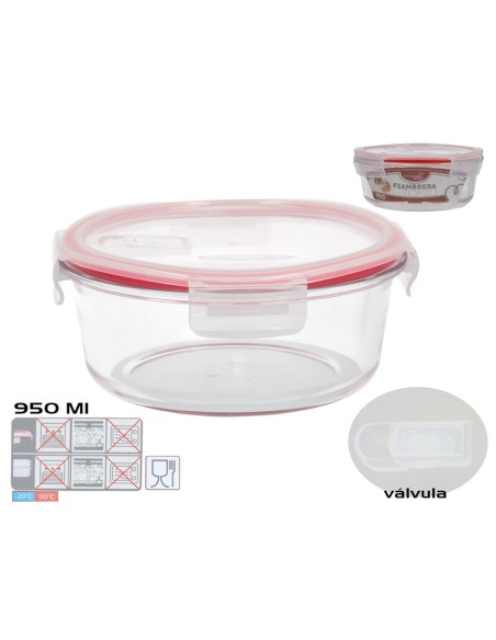 FIAMBRERA TOKIO VALVULA 950ML REDONDA