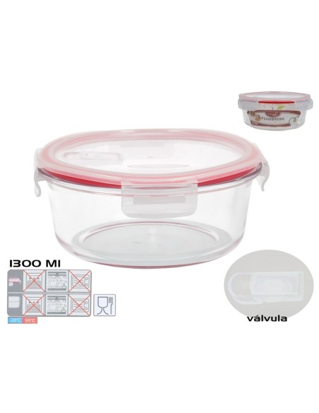 FIAMBRERA TOKIO VALVULA 1300ML REDONDA