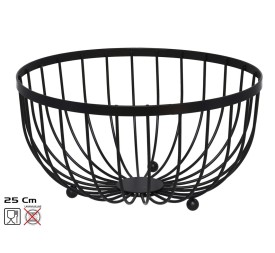 FRUTERO METAL NEGRO 25X25X13CM