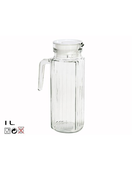 JARRA FRIGO 1L CRISTAL LONDRES TAPA BLANCA