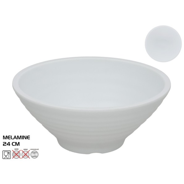 CUENCO MELAMINA MIRANDA 24CM BLANCO
