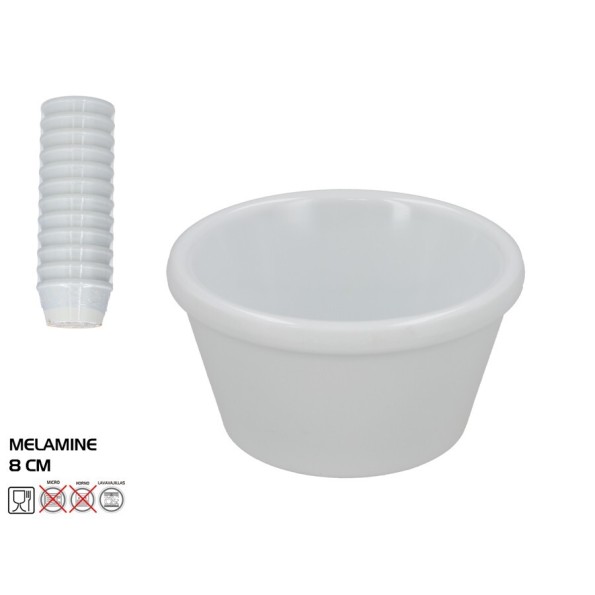 RAMEKIN MELAMINA STEVE 8CM BLANCO