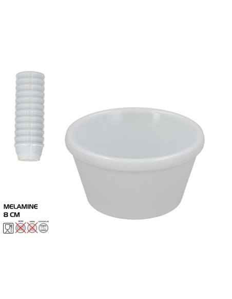 RAMEKIN MELAMINA STEVE 8CM BLANCO