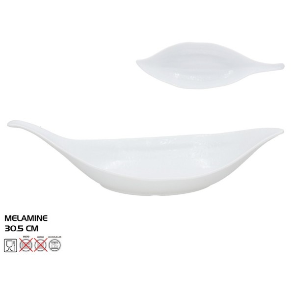 BOL HOJA MELAMINA DECO 30.5CM BLANCO