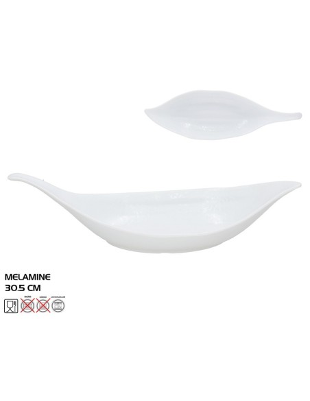 BOL HOJA MELAMINA DECO 30.5CM BLANCO