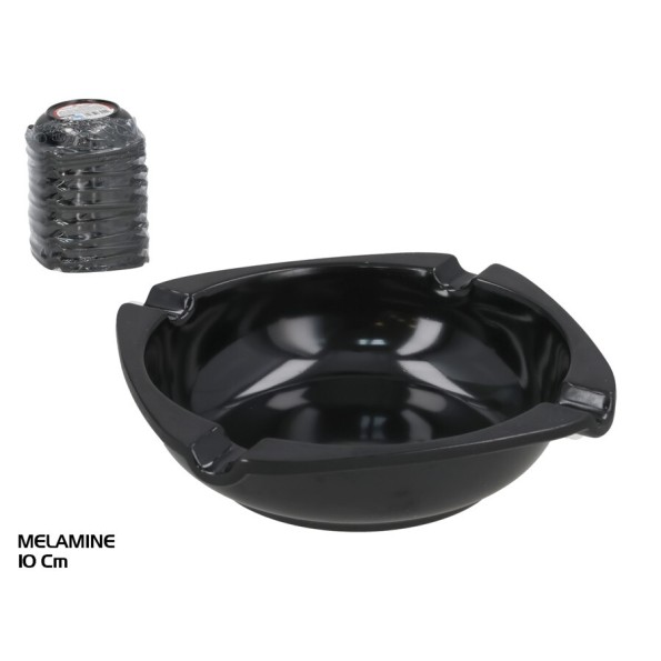 CENICERO MELAMINA JONES 10CM NEGRO