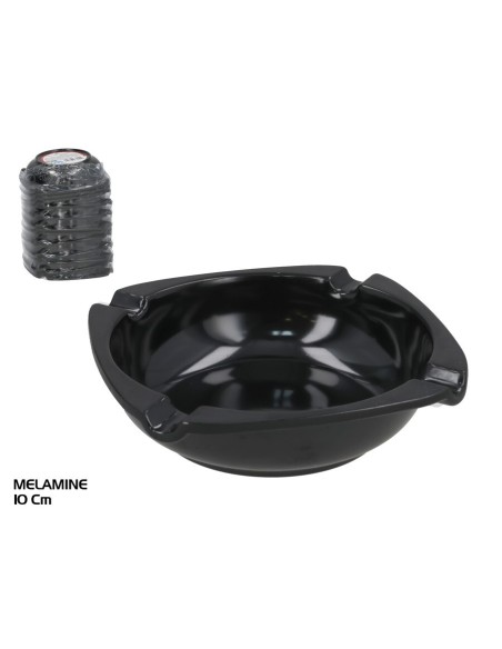 CENICERO MELAMINA JONES 10CM NEGRO