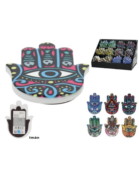 COLGANTE MAGNETICO MANOS 6 SURT EN EXP 8X0,5 CM