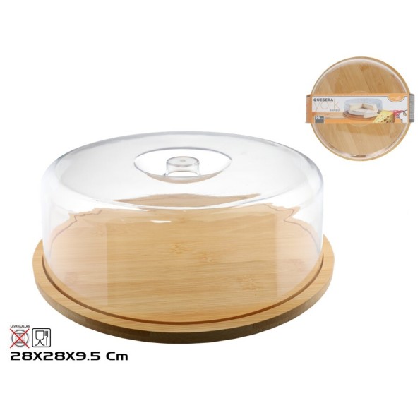 QUESERA YORK 28 CM BAMBU