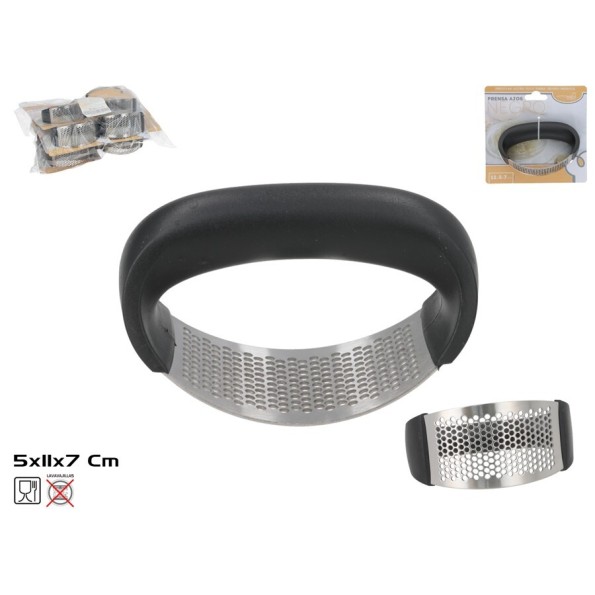 PRENSA AJOS 11X5X7CM NEGRO