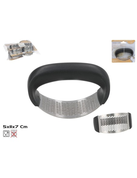 PRENSA AJOS 11X5X7CM NEGRO